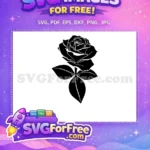 Free Rose Flower Free Floral Design Rose Free SVG 2 - Instant Download
