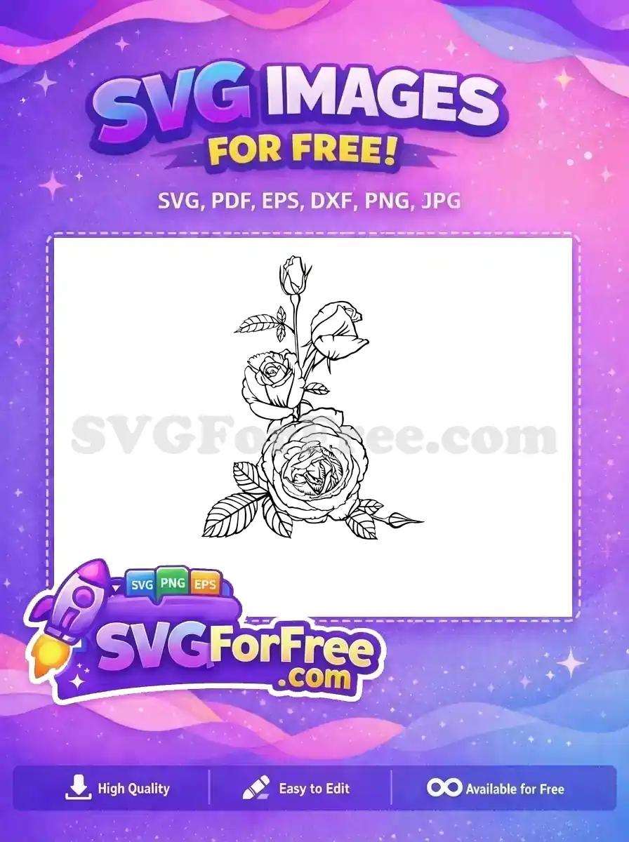 Free Rose Detail Free Floral Design Rose Free SVG