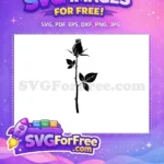 Free Rose Flower Free Detailed Rose Art Free SVG - Instant Download
