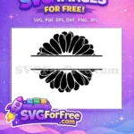 Free Half Flower Free Split Name Rose Free SVG - Instant Download