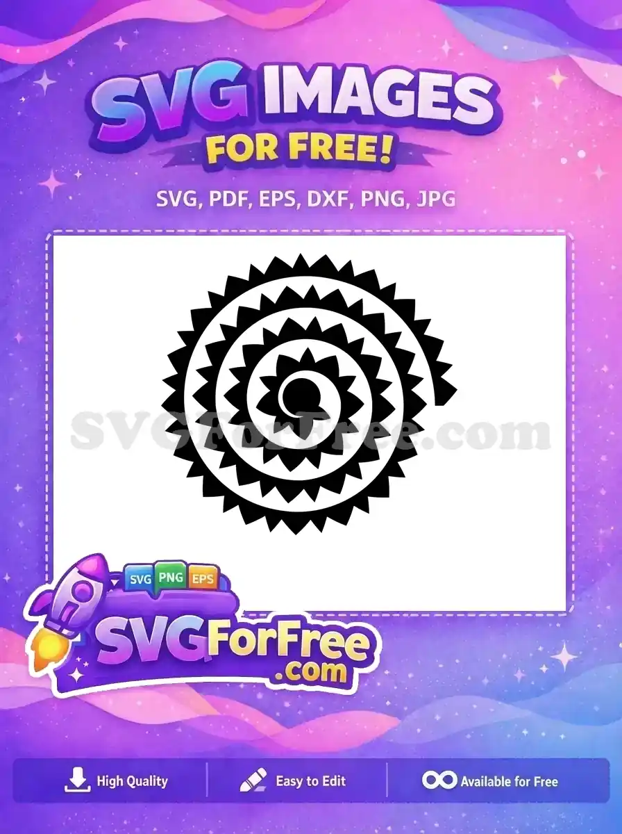 Free Spiky Petals Free Rolled Paper Rose Free SVG