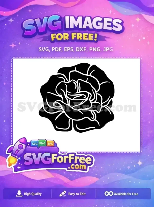 Free Detailed Rose Free Intricate Flower Design Free SVG