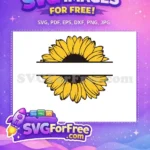 Free Yellow Petals Free Brown Center Rose Free SVG - Instant Download