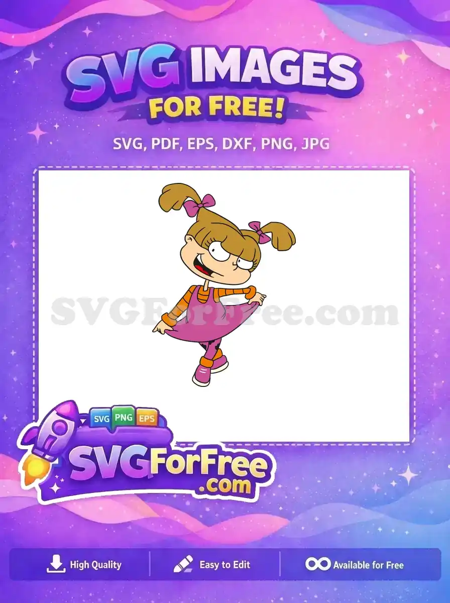 Free Angelia Pickles Smiling Free Dress Lift Rugrats Free SVG
