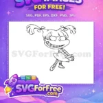 Free Angelic Rugrats Grin Free Ponytails Rugrats TV Free SVG - Instant Download
