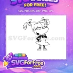 Free Angelica Pickles Smirking Free Bows Rugrats TV Free SVG - Instant Download