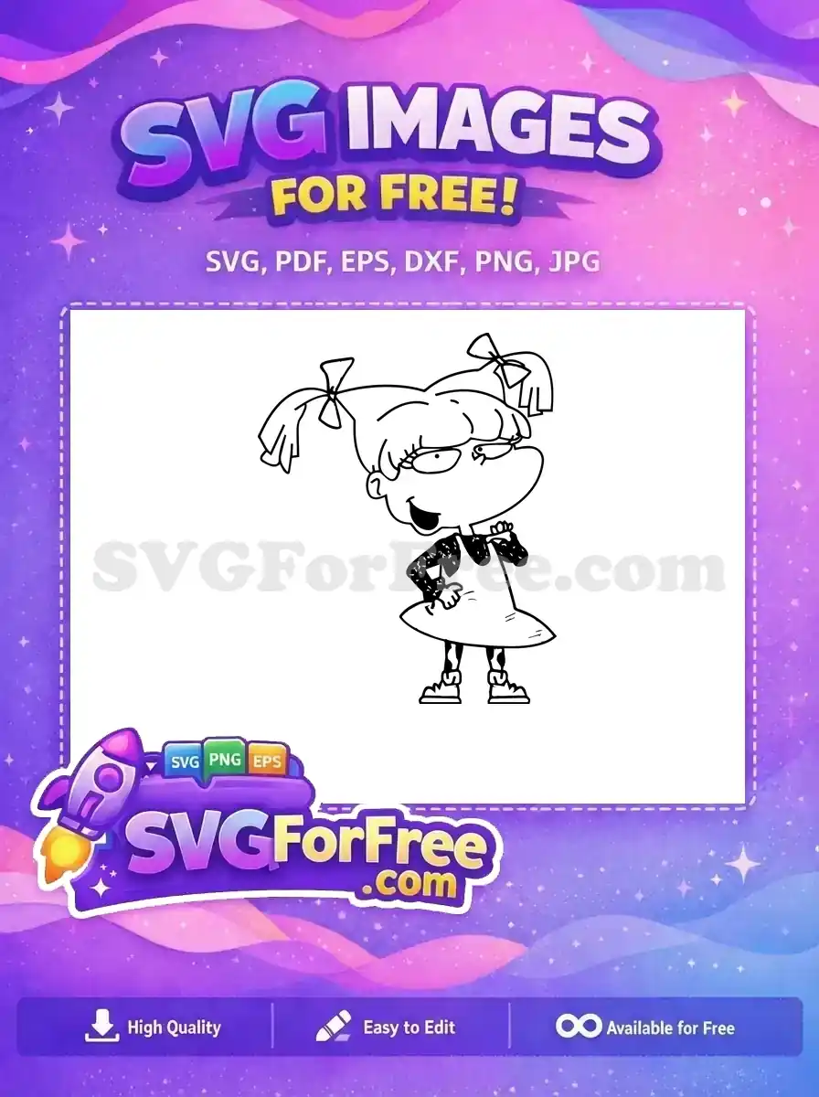 Free Angelica Pickles Smirking Free Bows Rugrats TV Free SVG