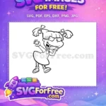 Free Angelia Smiling Free Bows Rugrats TV Series Free SVG - Instant Download