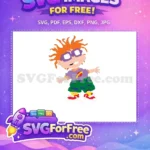 Free Chuckie Glasses Free Orange Hair Rugrats Free SVG - Instant Download