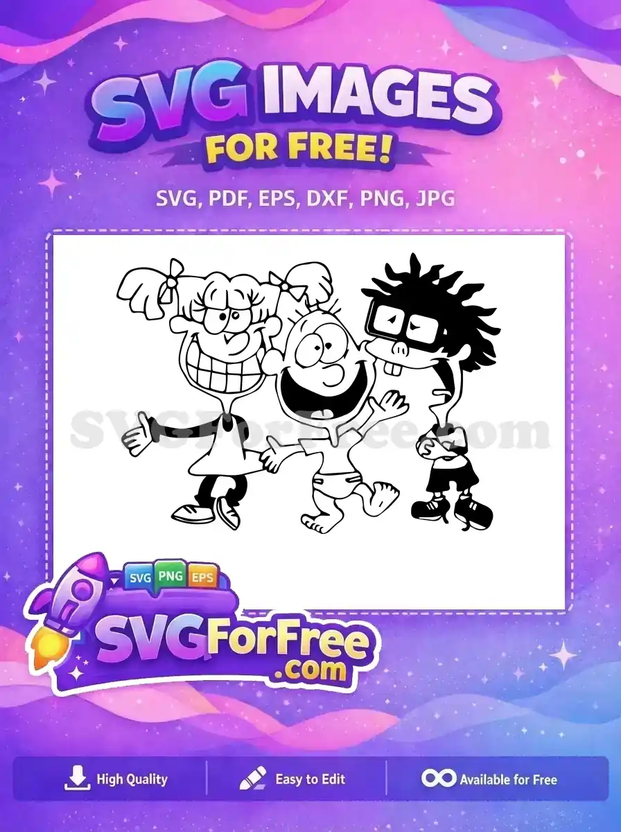 Free Smiling Angelica Free Happy Tommy Rugrats Free SVG