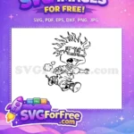 Free Chuckie Finster Glasses Free Running Scared Rugrats Free SVG - Instant Download