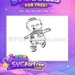 Free Tommy Pickles Smiling Free Playful Pose Rugrats Free SVG - Instant Download