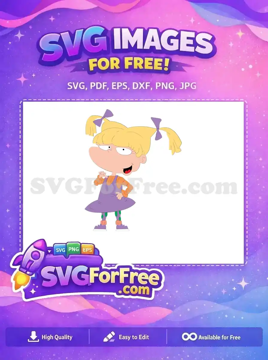 Free Blonde Hair Free Purple Dress Rugrats Free SVG