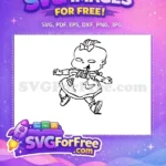 Free Tommy Pickles Free Duck Dress Rugrats Free SVG - Instant Download