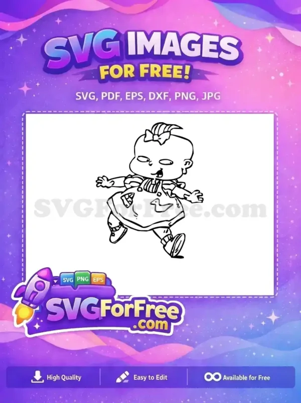Free Tommy Pickles Free Duck Dress Rugrats Free SVG