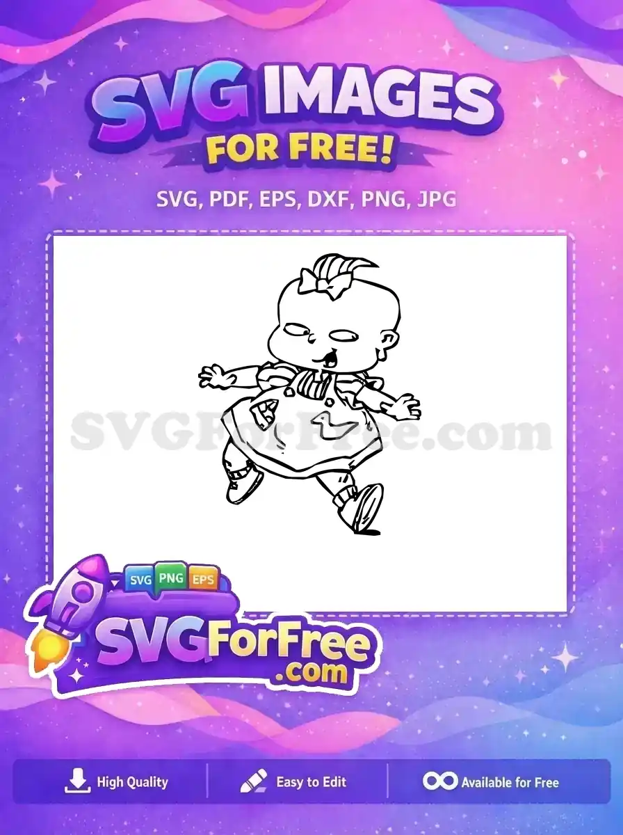Free Tommy Pickles Free Duck Dress Rugrats Free SVG