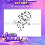 Free Tommy Pickles Smiling Free Toddler Pose Rugrats Free SVG - Instant Download