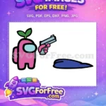 Free Pink Leaf Free Gun Dead Among Us Free SVG - Instant Download
