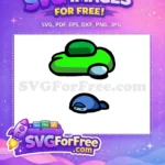 Free Green Ejected Crewmate Free Blue Dead Helmet Among Us Free SVG - Instant Download