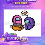 Free Pink Bone Free Purple Chicken Among Us Impostor Free SVG - Instant Download