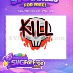 Free Bloody Skull Mask Free Red Kill Text Among Us Free SVG - Instant Download