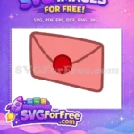 Free Pink Envelope Free Red Wax Seal Animal Crossing Disney Free SVG - Instant Download