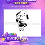 Free Happy Floppy Ear Free Patchy Dog Animal Crossing Disney Free SVG - Instant Download