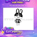 Free Dotty Rabbit Free Checkered Animal Crossing Disney Free SVG - Instant Download
