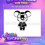 Free Koala Free Sunglasses Jacket Animal Crossing Disney Free SVG - Instant Download