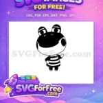 Free Happy Henry Free Black White Striped Shirt Animal Crossing Disney Free SVG - Instant Download