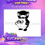 Free Fierce Angry Penguin Free Black White Logo Design Animal Crossing Disney Free SVG - Instant Download