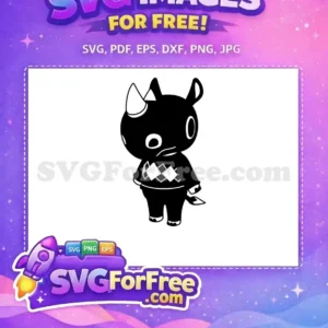Discover this adorable free rhino character SVG, perfect for unique crafts and digital projects. A truly versatile free design.