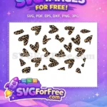 Free Tan Black Leopard Print Free Hearts Animal Crossing Disney Free SVG - Instant Download