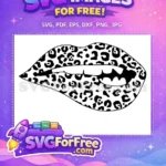 Free Leopard Print Lips Free Sassy Expression Animal Crossing Disney Free SVG - Instant Download