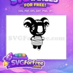Free Black Koala Free Stripes Animal Crossing Disney Free SVG - Instant Download