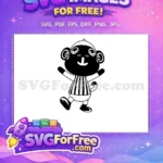 Free Happy Monkey Free Striped Shirt Animal Crossing Disney Free SVG - Instant Download