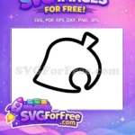 Free Black Outline Leaf Free Simple Design Animal Crossing Disney Free SVG - Instant Download