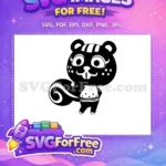 Free Cute Polka Dot Free Happy Squirrel Animal Crossing Disney Free SVG - Instant Download