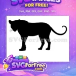 Free Black Panther Silhouette Free Wild Cat Animal Crossing Disney Free SVG - Instant Download