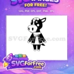 Free Black Cow Free X-Eyes Outfit Animal Crossing Disney Free SVG - Instant Download
