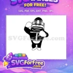 Free Confident Gorilla Free Animal Crossing Outline Disney Free SVG - Instant Download