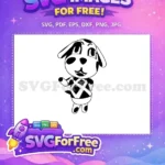 Free Smiling Dalmatian Free Animal Crossing 101 Dalmatians Free SVG - Instant Download