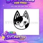 Free Smiling Black Free White Rover AC Disney Free SVG - Instant Download