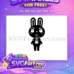 Free black white rabbit Free bunny shirt Animal Crossing Disney Free SVG - Instant Download
