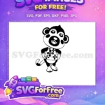 Free Smiling Monkey Free Clover Shirt Animal Crossing Disney Free SVG - Instant Download