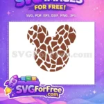 Free Brown Giraffe Free Mickey Head Animal Crossing Disney Free SVG - Instant Download