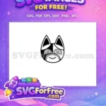 Free Black White Split Face Free Smiling Cartoon Animal Animal Crossing Disney Free SVG - Instant Download