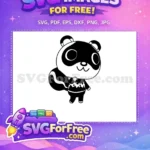 Free Happy Kicks Skunk Free Black White Patterned Animal Crossing Free SVG - Instant Download