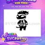 Free Black White Free Smiling Tuxedo Animal Crossing Disney Free SVG - Instant Download