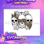 Free Leopard Print Bandana Skull Free Blindfold Mask Animal Crossing Disney Free SVG - Instant Download